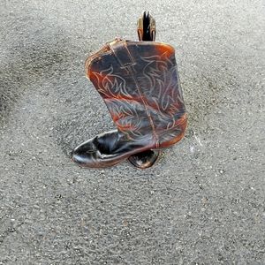 Vintage leather Cowboy boots, Justin, 10.5, Mocha